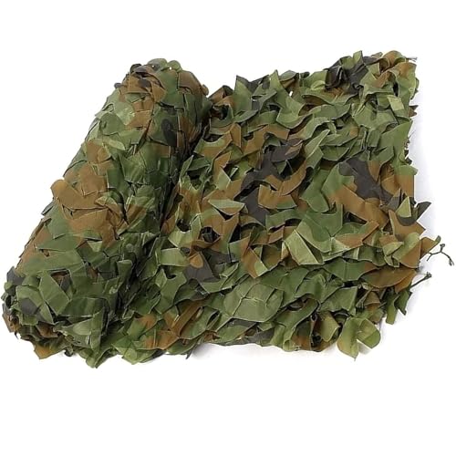 Tarnnetze Grünes 1.5x2m 2x4m 2x10m 3x4m 4x4m 5x5m 5x10m 6x8m 7x7m Camo Netz 210D Oxford Stoff Armee Camouflage Netz für Deko Waldlandschaft Jagd Sichtschutz Outdoor Camping Garten(8x15 M) von Generisch