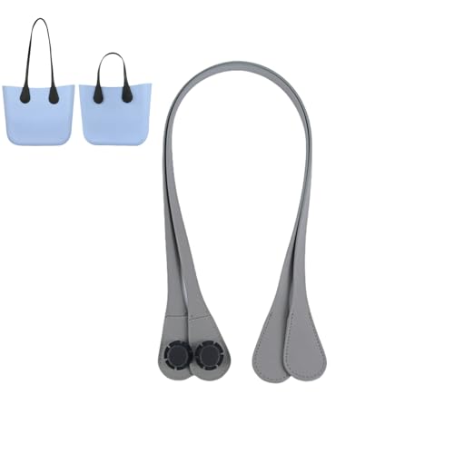 Taschengriffe, Griffe für Häkelnadeltaschen, Griffe für lange Taschen, dünne Griffe aus PU-Leder, Schulterriemen für O Bag Griffe für Handtaschen zur Herstellung (Grau, 86 cm) von Generisch
