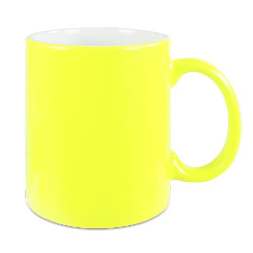 Tasse - Geschenk - Neon gelb - spülmaschinengeeignet von Generisch