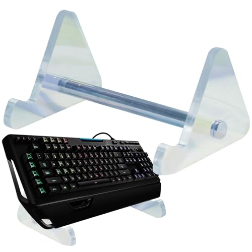 Tastatur-Display-Ständer – Acrylregal, bunte Tastaturablage, tragbare Display-Halterung, transparenter Acryl-Ständer, mechanische Tastatur-Halterung, platzsparender Schreibtisch-Setup für Tablets B von Generisch