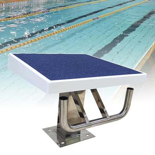 Tauchplattform für Schwimmbäder, Edelstahl-Basis mit rutschfester Arbeitsplatte, 9° Neigung, unterstützt bis zu 200 kg von Generisch