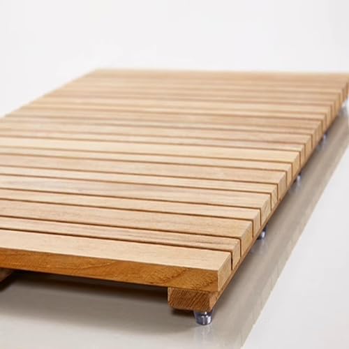 Teak-Duschmatte – rutschfeste wasserdichte Bade- und Küchenbodenmatte, langlebiges rutschfestes Design für vielseitigen Einsatz, ideal als Fußmatte Teak-Duschmatte – rutschfeste wasserdichte Bade- und Küchenbodenmatte, langlebiges rutschfestes Design für vielseitigen Einsatz, ideal als Fußmatte von Generisch