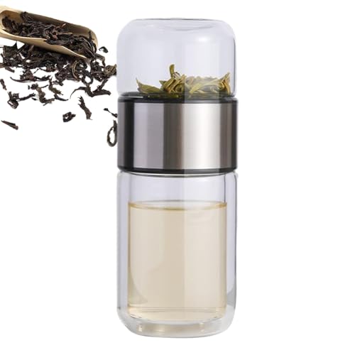 Teeflasche Mit Sieb Infusifie Tee Ei Teeflasche Aus Glas Mit Sieb Entwurf Tea Infuser, Teekugel Für Losen Tee, Protable Tee-Ei Tasse Für Innen&Außen, Tee-Liebhaber von Generisch