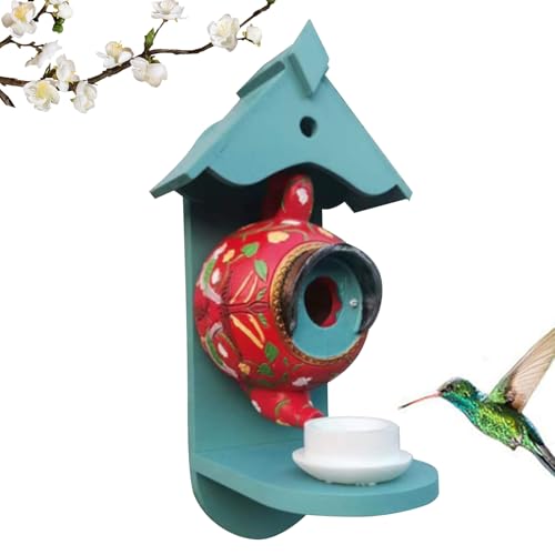 Teekanne Vogelhäuser – Kunstharz zum Aufhängen, bunte Outdoor-Dekoration, dekorativer Unterschlupf im Landhausstil für Gartenbäume, skurriles Ornament zum Füttern von Vögeln auf der Terrasse oder im Teekanne Vogelhäuser – Kunstharz zum Aufhängen, bunte Outdoor-Dekoration, dekorativer Unterschlupf im Landhausstil für Gartenbäume, skurriles Ornament zum Füttern von Vögeln auf der Terrasse oder im von Generisch