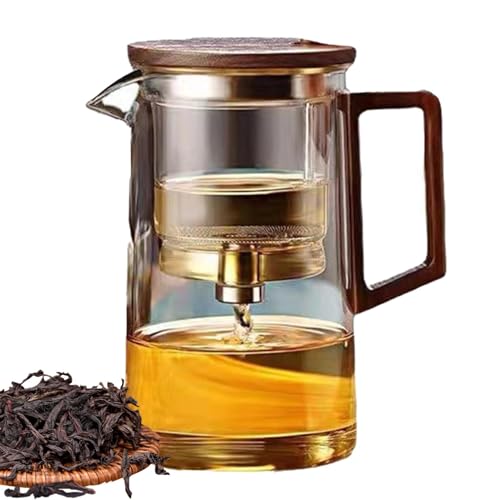 Teekanne mit Teesieb – Teesieb | Glas-Teekannen mit Teesieb | 500 ml/750 ml Glas-Wassertrennung Teekanne mit Sieb | Ergonomischer Teebereiter mit Holzgriff für Geschirrspüler Magische Teekanne für Teekanne mit Teesieb – Teesieb | Glas-Teekannen mit Teesieb | 500 ml/750 ml Glas-Wassertrennung Teekanne mit Sieb | Ergonomischer Teebereiter mit Holzgriff für Geschirrspüler Magische Teekanne für von Generisch