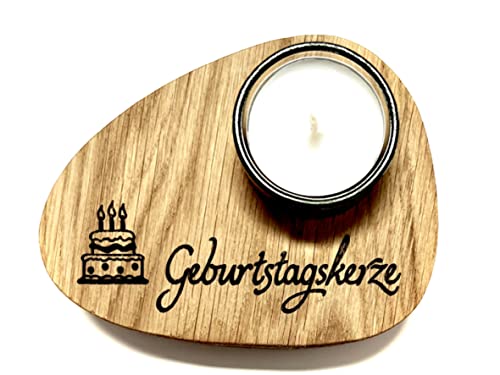 Teelichthalter Eiche Holz | Geburtstagskerze | Teelicht Geburtstag | Holzpost | 12 cm Teelichthalter Eiche Holz | Geburtstagskerze | Teelicht Geburtstag | Holzpost | 12 cm von Generisch