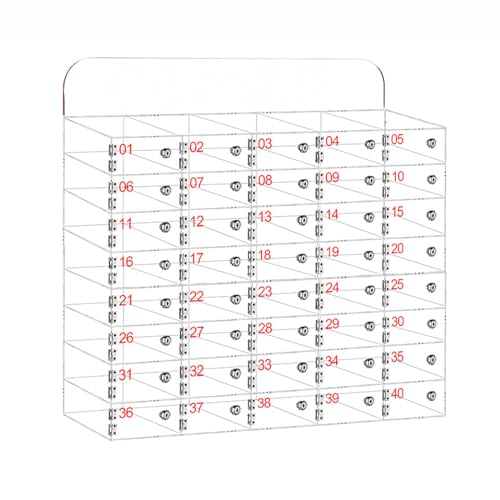 Telefonsicherheitsbox aus Acryl zur Wandmontage für Büro & Schule – transparenter Schrank mit 40 Fächern & Schlüssel für m Fabrik & Geschäftsgebrauch Telefonsicherheitsbox aus Acryl zur Wandmontage für Büro & Schule – transparenter Schrank mit 40 Fächern & Schlüssel für m Fabrik & Geschäftsgebrauch von Generisch