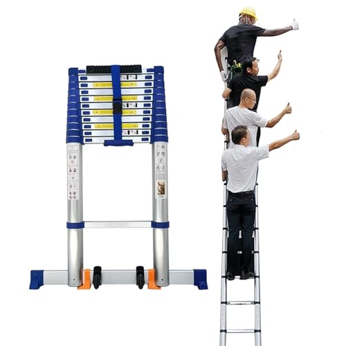 Teleskop-Klappleiter, 5 m/6 m/7 m/8 m, Aluminium-Verlängerungsleiter mit Stabilisatorstange, Mehrzweck, 150 kg Tragkraft, perfekt für Zuhause und Außenbereich Teleskop-Klappleiter, 5 m/6 m/7 m/8 m, Aluminium-Verlängerungsleiter mit Stabilisatorstange, Mehrzweck, 150 kg Tragkraft, perfekt für Zuhause und Außenbereich von Generisch