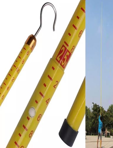 Teleskop-Messstab zur genauen Messung der Höhe von Stromleitungen und Telekommunikationstürmen, hochspannungsisoliert, mit tragbarer Tragetasche(Yellow,1800cm) von Generisch