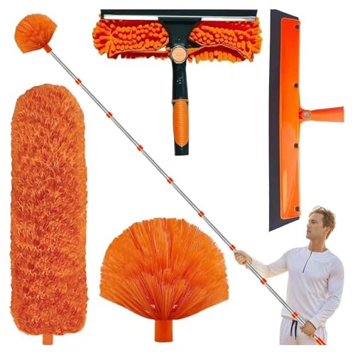 Teleskop-Staubwedel Teleskop Staubwedel Premium Mikrofaser Bis 6m Verstellbar Mit Wechselkopf Für Decken Hochregallager Spinnenwebenentferner Teleskop-Staubwedel Teleskop Staubwedel Premium Mikrofaser Bis 6m Verstellbar Mit Wechselkopf Für Decken Hochregallager Spinnenwebenentferner von Generisch