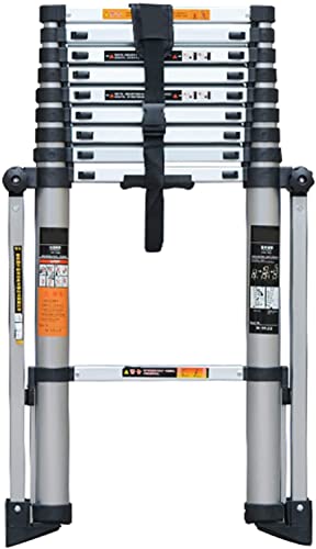 Teleskopleiter für Zuhause, robuste ausziehbare Kletterleiter mit Anti-Schwung-Stützfüßen und breitem Pedal, ideal für den Innen- und Außenbereich Teleskopleiter für Zuhause, robuste ausziehbare Kletterleiter mit Anti-Schwung-Stützfüßen und breitem Pedal, ideal für den Innen- und Außenbereich von Generisch