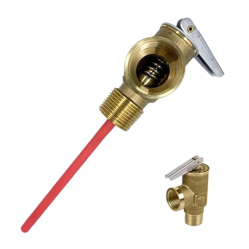 Temperaturdruckentlastungsventil - 210 ° F 150 Psi Sicherheitsanpassung, Verlängerte Sonde | Heizwassertank -Entlastungsventil Für Sanitär, Gewerbliche Immobilien, Wohngebäude, Wartung, Sicher von Generisch