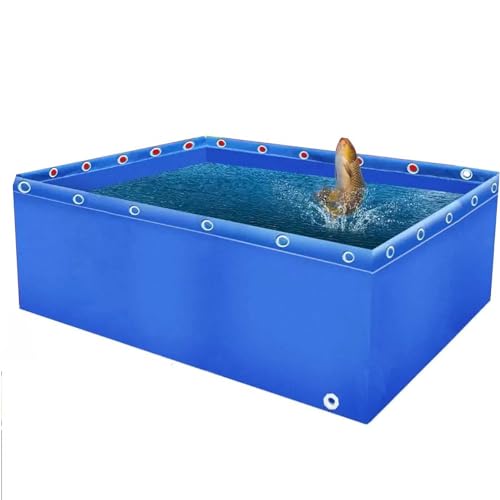 Temporärer Fischteich Aquakultur Wassertank – PVC-Canvas-Aquarium-Pool mit Ablassventil, 0,5 mm Plane für Koi-Schildkröten und Salzwasserfische – Stahlrahmen-Zisterne Temporärer Fischteich Aquakultur Wassertank – PVC-Canvas-Aquarium-Pool mit Ablassventil, 0,5 mm Plane für Koi-Schildkröten und Salzwasserfische – Stahlrahmen-Zisterne von Generisch