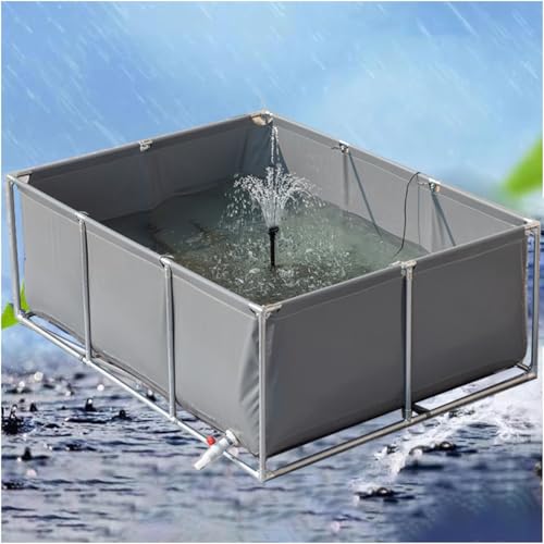Temporärer oberirdischer Pool, robuster Segeltuch-Tank mit Ablassventil für Garten und Außenbereich von Generisch