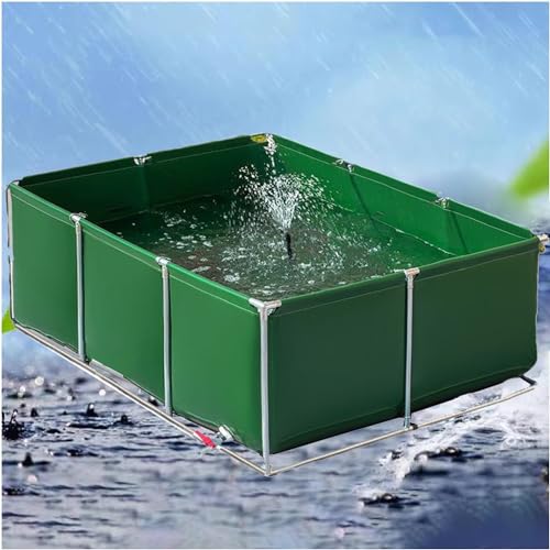 Temporärer oberirdischer Pool, robuster Segeltuch-Tank mit Ablassventil für Garten und Außenbereich von Generisch