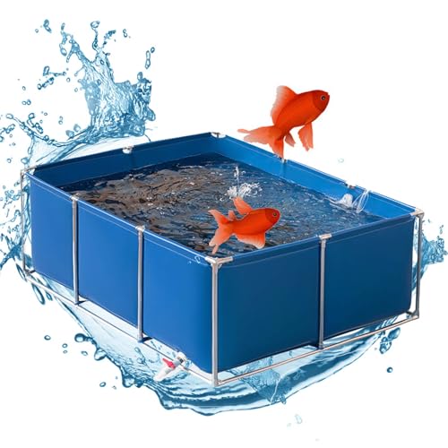 Temporärer oberirdischer Pool, robuster Segeltuch-Tank mit Ablassventil für Garten und Außenbereich von Generisch