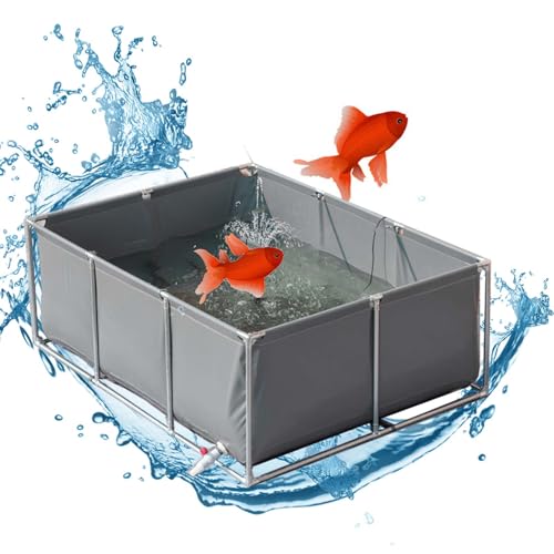 Temporärer oberirdischer Pool, robuster Segeltuch-Tank mit Ablassventil für Garten und Außenbereich von Generisch