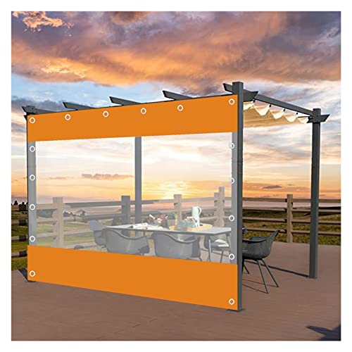 Tenda A Pannello Laterale Tenda Trasparente für Esterni con Occhielli Telo, PVC, strapazierfähig, für Pergola, Copertura für Terrazzo Antivento (1 x 2,5 m) von Generisch