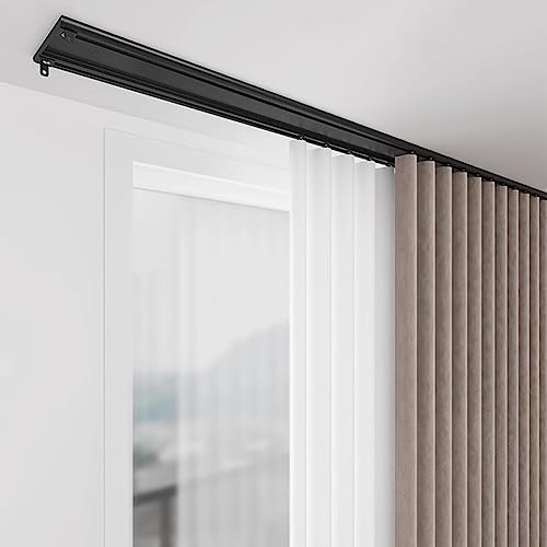 Tenda Soffitto Doppia PortaBlack Vorhangschiene mit Rollhaken, für niedrige Fenster, Terrasse, Krankenhaus, Wohnmobil und Dusche, Wandmontage, 5,8 m Länge Tenda Soffitto Doppia PortaBlack Vorhangschiene mit Rollhaken, für niedrige Fenster, Terrasse, Krankenhaus, Wohnmobil und Dusche, Wandmontage, 5,8 m Länge von Generisch