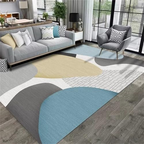 Teppich Esszimmer Farbe Farbschema Sofa Kissen Wohnzimmer Schlafzimmer Nicht verblassen Teppiche Gegend blau XXL Flokati 120X160CM von Generisch