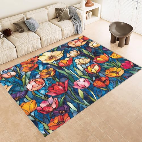 Teppich Kurzflor 140x200 cm Muster Glas BlüTenbläTter 3D Druck Teppiche Gegend Maschinenwaschbarer Rutschfester Carpet Aus Kaschmirimitatwarm Und Bequem Wohnzimmer Kinderzimmer Arbeitsbereich Teppich Kurzflor 140x200 cm Muster Glas BlüTenbläTter 3D Druck Teppiche Gegend Maschinenwaschbarer Rutschfester Carpet Aus Kaschmirimitatwarm Und Bequem Wohnzimmer Kinderzimmer Arbeitsbereich von Generisch