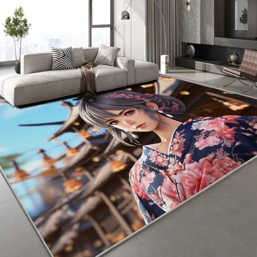 Teppich Kurzflor Kaschmirimitat Weich Strapazierfähig 150x210 cm Mädchen Architektur 3D Muster Japan Anime Zeichentrick Druck Teppich rutschfeste Unterseite Geeignet für Bäder Küchen Eingangsbereiche Teppich Kurzflor Kaschmirimitat Weich Strapazierfähig 150x210 cm Mädchen Architektur 3D Muster Japan Anime Zeichentrick Druck Teppich rutschfeste Unterseite Geeignet für Bäder Küchen Eingangsbereiche von Generisch