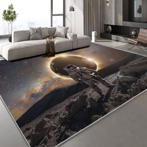 Teppich Kurzflor Kaschmirimitat Weich Strapazierfähig 180x240 cm Astronaut Planet 3D Muster Universum Mond Druck Teppich rutschfeste Unterseite Geeignet für Bäder Küchen Eingangsbereiche Teppich Kurzflor Kaschmirimitat Weich Strapazierfähig 180x240 cm Astronaut Planet 3D Muster Universum Mond Druck Teppich rutschfeste Unterseite Geeignet für Bäder Küchen Eingangsbereiche von Generisch