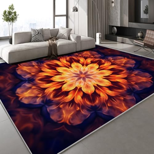 Teppich Kurzflor Kaschmirimitat Weich Strapazierfähig 180x240 cm Lotus Pflanze 3D Muster Gemalt Abstrakt Druck Teppich rutschfeste Unterseite Geeignet für Bäder Küchen Eingangsbereiche Teppich Kurzflor Kaschmirimitat Weich Strapazierfähig 180x240 cm Lotus Pflanze 3D Muster Gemalt Abstrakt Druck Teppich rutschfeste Unterseite Geeignet für Bäder Küchen Eingangsbereiche von Generisch