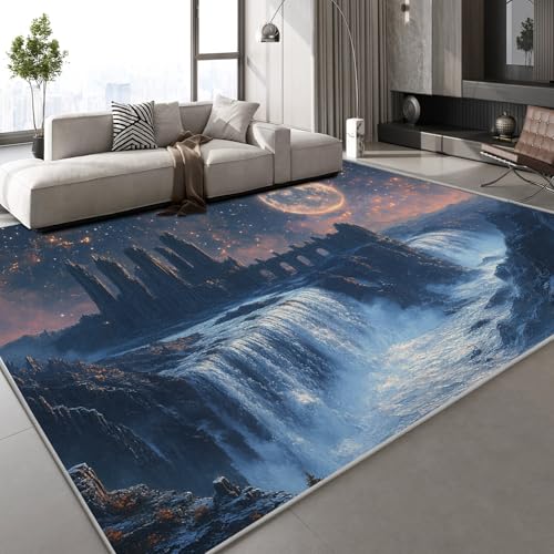 Teppich Kurzflor Kaschmirimitat Weich Strapazierfähig 50x80 cm Wasserfall Fluss 3D Muster Sternenhimmel Natur Druck Teppich rutschfeste Unterseite Geeignet für Bäder Küchen Eingangsbereiche Teppich Kurzflor Kaschmirimitat Weich Strapazierfähig 50x80 cm Wasserfall Fluss 3D Muster Sternenhimmel Natur Druck Teppich rutschfeste Unterseite Geeignet für Bäder Küchen Eingangsbereiche von Generisch