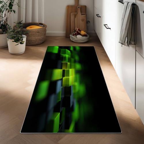 Teppich Läufer 50 x 140 cm Flur Wasable rutschfest Küchenteppich, Langer Futurismus Teppich Abstrakte Geometrische Quadrate Tastatur für Flur Küche Korridor Eingang Schlafzimmer Wohnzimmer Teppich Läufer 50 x 140 cm Flur Wasable rutschfest Küchenteppich, Langer Futurismus Teppich Abstrakte Geometrische Quadrate Tastatur für Flur Küche Korridor Eingang Schlafzimmer Wohnzimmer von Generisch