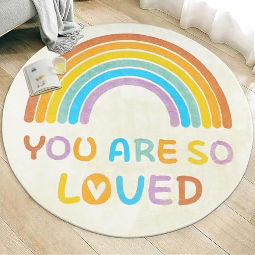 Teppich Rund,Regenbogenstreifen Geometrisch Modern, Orange, ø 100 cm, Teppiche fürs Wohnzimmer Esszimmer Schlafzimmer Boden Sofa, Teppich Rund,Regenbogenstreifen Geometrisch Modern, Orange, ø 100 cm, Teppiche fürs Wohnzimmer Esszimmer Schlafzimmer Boden Sofa, von Generisch
