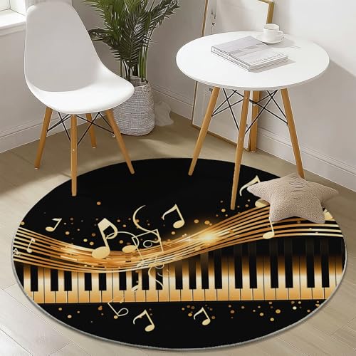 Teppich Rund 60 cm Moderner Luxusmarmor Teppich Wohnzimmer Kurzflor, Teppiche Schwarz Gold Waschbar Runder Teppiche for Wohnzimmer Schlafzimmer Studie Heimbüro Dekor Teppich Rund 60 cm Moderner Luxusmarmor Teppich Wohnzimmer Kurzflor, Teppiche Schwarz Gold Waschbar Runder Teppiche for Wohnzimmer Schlafzimmer Studie Heimbüro Dekor von Generisch