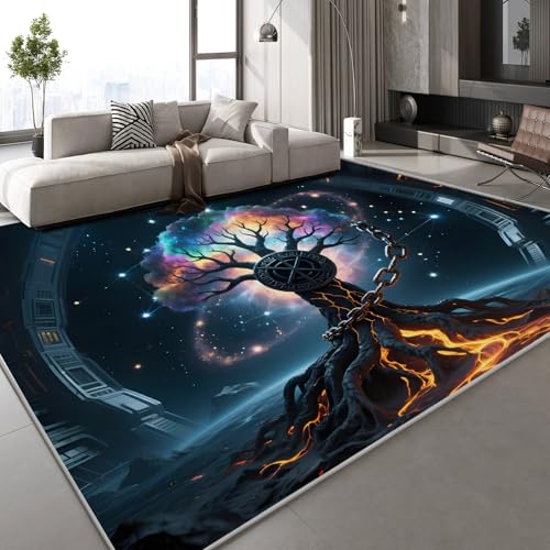 Teppich Schlafzimmer 120x160 cm Universum Sternenhimmel Kinderteppich Dekoration Carpets Baum Des Lebens Schild Teenager Kurzflor Flanell Teppiche Rutschfeste Spielteppiche für Schlafzimmer Wohnzimmer Teppich Schlafzimmer 120x160 cm Universum Sternenhimmel Kinderteppich Dekoration Carpets Baum Des Lebens Schild Teenager Kurzflor Flanell Teppiche Rutschfeste Spielteppiche für Schlafzimmer Wohnzimmer von Generisch