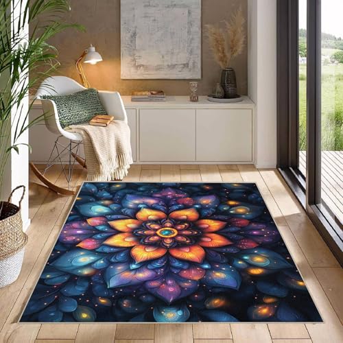 Teppich Schlafzimmer 120x180cm Geometrische Blumen kinderteppich mädchen Maschinenwaschbarer Rutschfester Flurläufer mit orientalischem Muster, langlebig und dekorativ E4.2-6-1036 Teppich Schlafzimmer 120x180cm Geometrische Blumen kinderteppich mädchen Maschinenwaschbarer Rutschfester Flurläufer mit orientalischem Muster, langlebig und dekorativ E4.2-6-1036 von Generisch