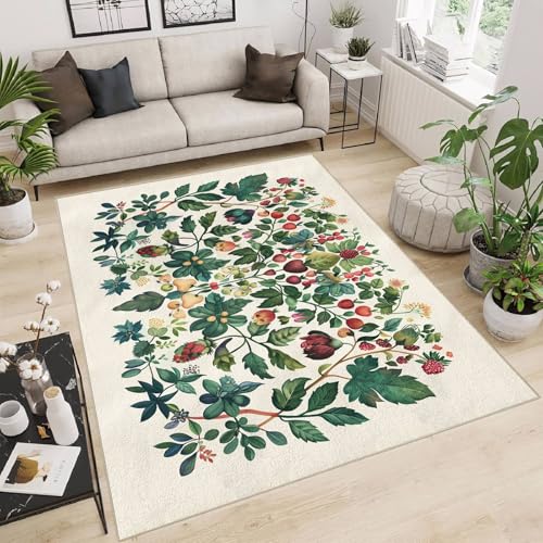Teppich Schlafzimmer 160x230cm Grüne Blumen kinderteppich Jungen rutschfeste weiche Bodenmatte Mikrofaser waschbar dekorativ für Schlafzimmer Wohnzimmer Flur EL3172 Teppich Schlafzimmer 160x230cm Grüne Blumen kinderteppich Jungen rutschfeste weiche Bodenmatte Mikrofaser waschbar dekorativ für Schlafzimmer Wohnzimmer Flur EL3172 von Generisch