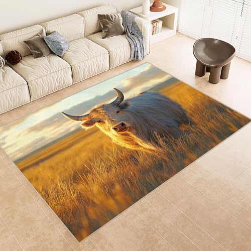 Teppich Schlafzimmer 160x230cm Weiderinder kinderteppich Jungen rutschfeste weiche Bodenmatte Mikrofaser waschbar dekorativ für Schlafzimmer Wohnzimmer Flur EL1537 Teppich Schlafzimmer 160x230cm Weiderinder kinderteppich Jungen rutschfeste weiche Bodenmatte Mikrofaser waschbar dekorativ für Schlafzimmer Wohnzimmer Flur EL1537 von Generisch