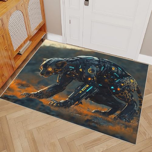 Teppich Schlafzimmer 60x120cm Mechanische Katze badezimmerteppich Set Pflegeleichte waschbare Matte für Eingangsbereich, dekorativ und strapazierfähig E4.2-6-1816 Teppich Schlafzimmer 60x120cm Mechanische Katze badezimmerteppich Set Pflegeleichte waschbare Matte für Eingangsbereich, dekorativ und strapazierfähig E4.2-6-1816 von Generisch