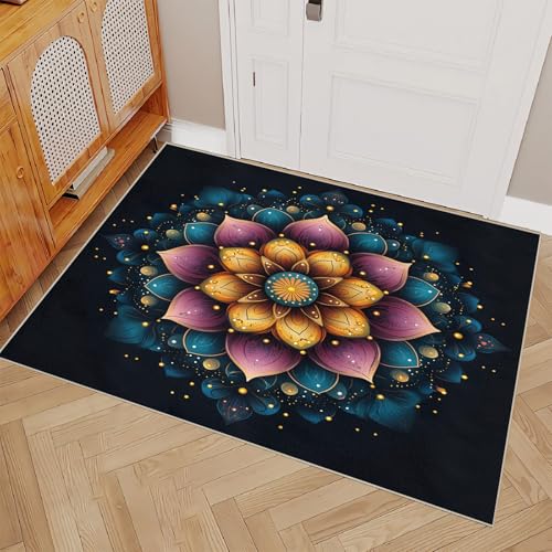 Teppich Schlafzimmer 60x90cm Geometrische Blumen Teppich waschbar in Waschmaschine Waschbarer Flurläufer mit abstraktem Muster, rutschfest und für alle Böden geeignet E4.2-6-860 Teppich Schlafzimmer 60x90cm Geometrische Blumen Teppich waschbar in Waschmaschine Waschbarer Flurläufer mit abstraktem Muster, rutschfest und für alle Böden geeignet E4.2-6-860 von Generisch