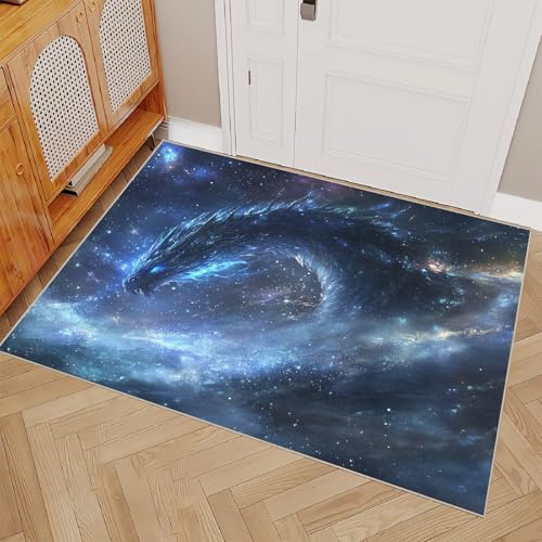Teppich Schlafzimmer 80x150cm Nebellogo The Carpet Teppich Boho waschbare Bodenmatte für Wohnzimmer mit Fransen, gemütlich, rutschfest und langlebig ER25-29-391 von Generisch
