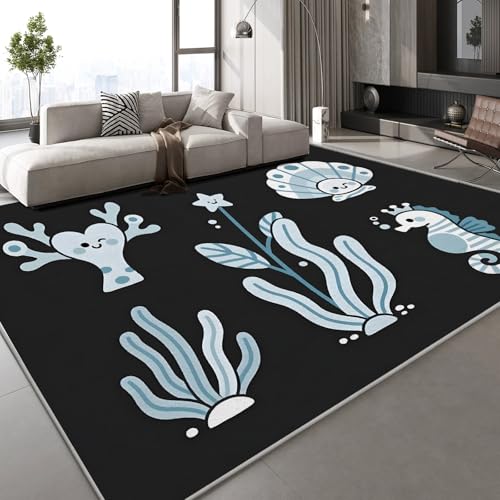 Teppich Wohnzimmer 180x240 cm 3D Druck Muscheln Gemalt Süß Teppich Kaschmirimitat Anti Rutsch Leicht zu reinigen Waschbare Rückseite für Wohn Arbeitsbereiche Mietwohnungen Teppich Wohnzimmer 180x240 cm 3D Druck Muscheln Gemalt Süß Teppich Kaschmirimitat Anti Rutsch Leicht zu reinigen Waschbare Rückseite für Wohn Arbeitsbereiche Mietwohnungen von Generisch