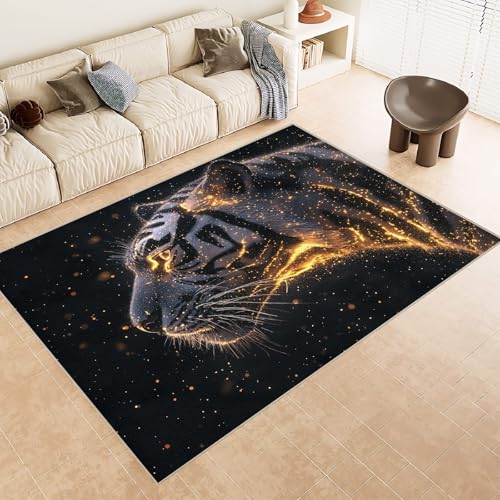 Teppich Wohnzimmer 180x240 cm 3D Druck Tiger Niedlich Stern Muster Teppich Kaschmirimitat Anti Rutsch Leicht zu reinigen Waschbare Rückseite für Wohn Arbeitsbereiche Perfekt für Mietwohnungen Teppich Wohnzimmer 180x240 cm 3D Druck Tiger Niedlich Stern Muster Teppich Kaschmirimitat Anti Rutsch Leicht zu reinigen Waschbare Rückseite für Wohn Arbeitsbereiche Perfekt für Mietwohnungen von Generisch