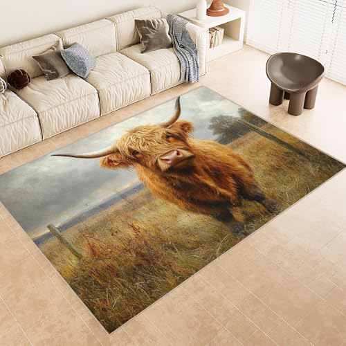 Teppich Wohnzimmer 180x240 cm 3D Druck Yak Gras Tier Tiere Muster Teppich Kaschmirimitat Anti Rutsch Leicht zu reinigen Waschbare Rückseite für Wohn Arbeitsbereiche Perfekt für Mietwohnungen Teppich Wohnzimmer 180x240 cm 3D Druck Yak Gras Tier Tiere Muster Teppich Kaschmirimitat Anti Rutsch Leicht zu reinigen Waschbare Rückseite für Wohn Arbeitsbereiche Perfekt für Mietwohnungen von Generisch