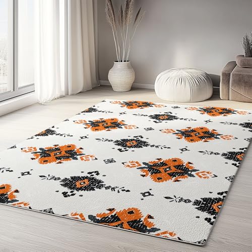 Teppich Wohnzimmer 80 x 150cm - Rutschfester Schlafzimmer, Esszimmer, Küche Weich Flauschiger Extra Weich Tepich Stammes- ethnische Geometrie Retro Thema Einfache Reinigung TPR Teppiche Gegend Teppich Wohnzimmer 80 x 150cm - Rutschfester Schlafzimmer, Esszimmer, Küche Weich Flauschiger Extra Weich Tepich Stammes- ethnische Geometrie Retro Thema Einfache Reinigung TPR Teppiche Gegend von Generisch