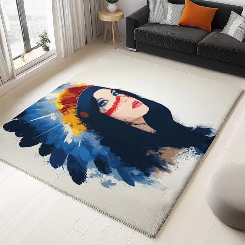 Teppich Wohnzimmer Großer Teppich 180x240cm, Waschbar Kurzflor rutschfest Flauschig Weicher und GemüTlicher Träumend Anime Mädchen Teppiche für Schlafzimmer Kinderzimmer - Beige Teppich Wohnzimmer Großer Teppich 180x240cm, Waschbar Kurzflor rutschfest Flauschig Weicher und GemüTlicher Träumend Anime Mädchen Teppiche für Schlafzimmer Kinderzimmer - Beige von Generisch