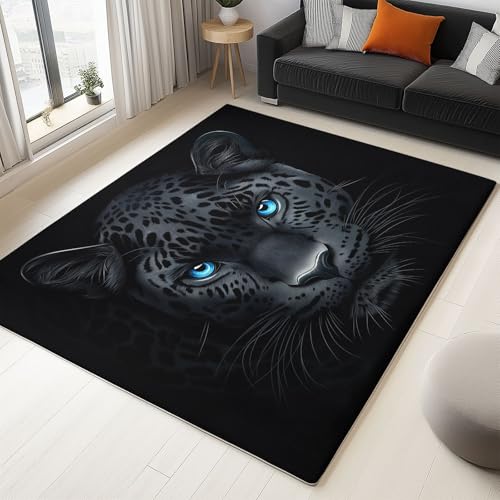 Teppich Wohnzimmer Tier Gepard 80x150cm Schlafzimmer rutschfest Kurzflor Teppich, Modernes Waschbar Design, Weich langlebig und Pflegeleicht von Generisch