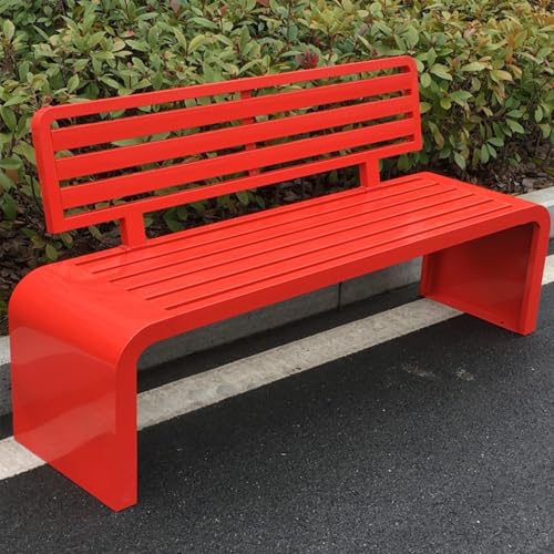 Terassen-Essbank, wetterfeste moderne Outdoor-Gartenbank, Edelstahl-Metall-Parkbank mit armlosem Design für Veranda Terassen-Essbank, wetterfeste moderne Outdoor-Gartenbank, Edelstahl-Metall-Parkbank mit armlosem Design für Veranda von Generisch