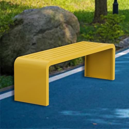 Terrassenbank aus Gusseisen, Metallrahmen, Gartenmöbel, stabiler Stahlrahmen, ideal für Rasen, Park, Terrasse und Veranda, 100 cm von Generisch