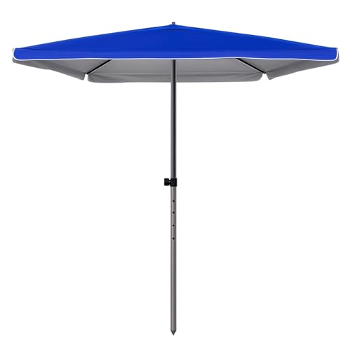 Terrassenschirm 200 cm Quadratisch Outdoor-Marktschirm UV-Schutz wasserdicht höhenverstellbarer Strandschirm für Garten Hinterhof Pool von Generisch