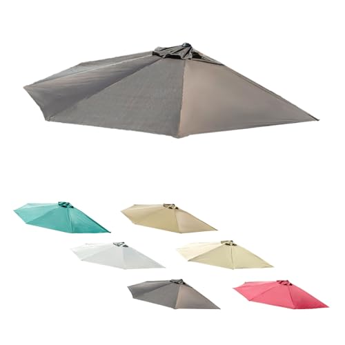Terrassenschirm Ersatzdach 2.5 m X 1.3 m, Parasol Canopy Rechteckiges, Sonnenschirm Ersatzdach UV-Schutz, Marktschirm für Garten, Terrasse, Hof, Strand(Dunkelbraun,3 m(L) x 1.5 m(W)) von Generisch
