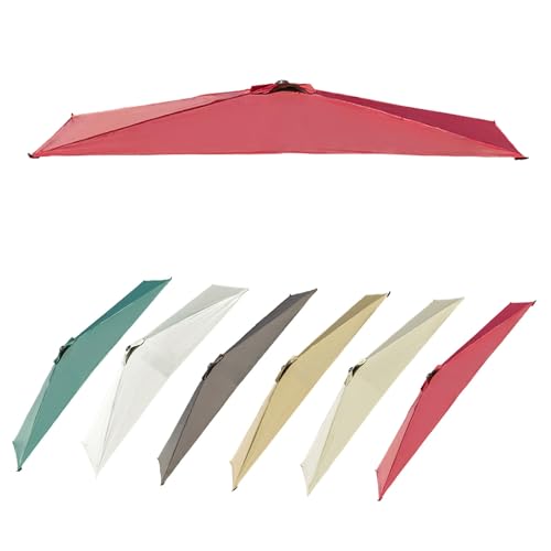 Terrassenschirm Ersatzdach 2.5 m X 1.3 m, Parasol Canopy Rechteckiges, Sonnenschirm Ersatzdach UV-Schutz, Marktschirm für Garten, Terrasse, Hof, Strand(Weinrot,2.5 m(L) x 1.2 m(W)) von Generisch